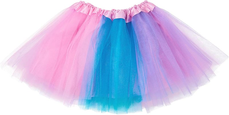 Zando Tutu for Toddler Girls Kids 4 Layers 2-8 Years Halloween Princess Dress up Soft Puffy Tulle Birthday Dance Skirt - Image 1